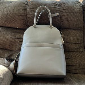 Target faux leather gray backpack